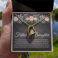 Father Daughter Necklace, Sentimental Jewelry Gift, Loving Keepsake for Daughter