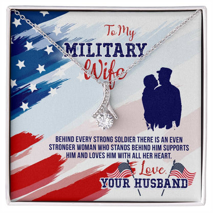 To My Military Wife Gift from Husband - Alluring Beauty Necklace