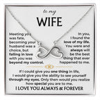 To My Wife Necklace - Thoughtful Love Gift for Wife from Husband for Valentine’s Day, Birthday & Life’s Special Days - Endless Love Necklace