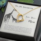 To My Daughter Necklace – Mom to Daughter Present for Graduation – Forever Love Necklace