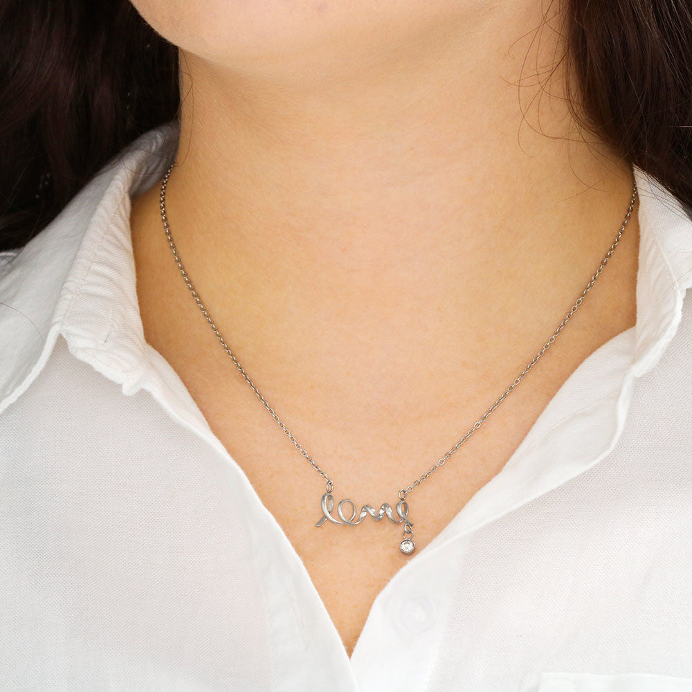 To The Best Army Wife Gift from Husband - Scripted Love Necklace