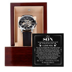 To My Son - You're the greatest gift - Men's Openwork Watch Gift for Son