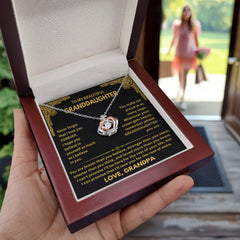 Shining Necklace for Granddaughter, Jewelry Gift With Symbol of Love, Crown Pendant Necklace, To My Beautiful Granddaughter