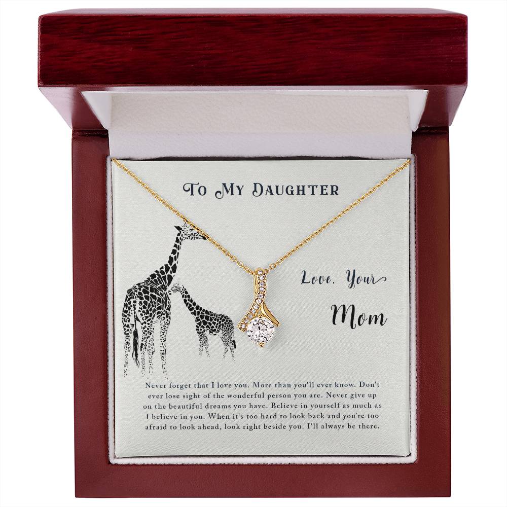 To My Daughter Necklace – Mom’s Choice for Daughter Birthday Graduation – Alluring Beauty Necklace