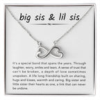 Big Sis & Lil Sis Necklace Gift for Sisters - Endless Love Necklace