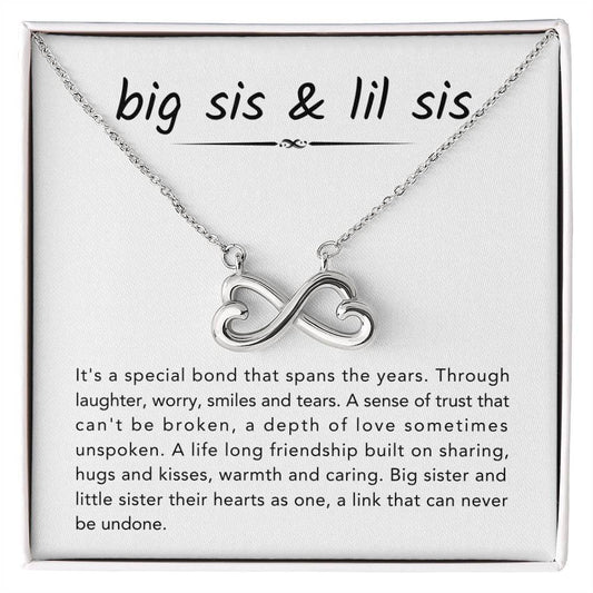 Big Sis & Lil Sis Necklace Gift for Sisters - Endless Love Necklace