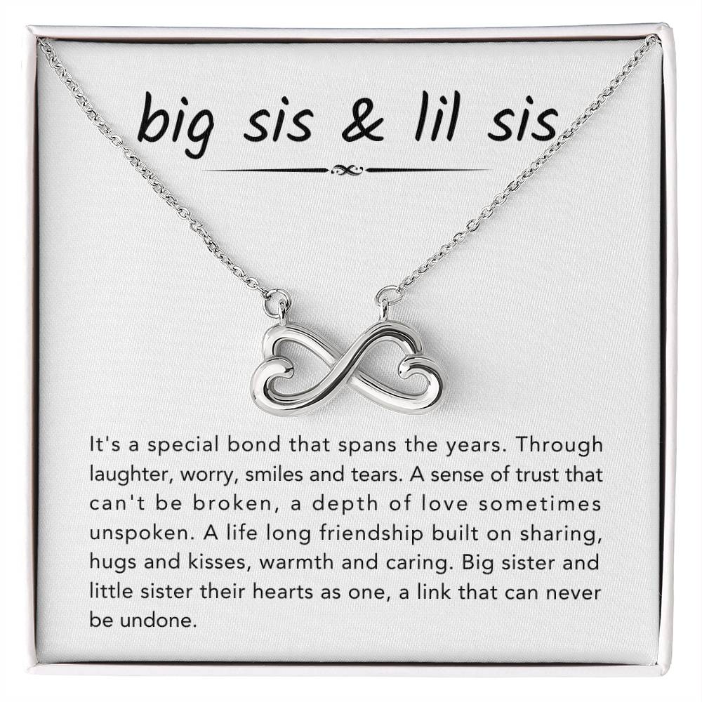 Big Sis & Lil Sis Necklace Gift for Sisters - Endless Love Necklace