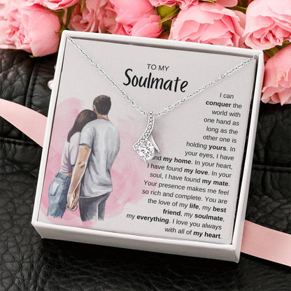 To My Soulmate Necklace - Perfect Gift for Romantic Celebrations & Appreciation Days - Alluring Beauty Necklace
