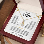 To My Beautiful Wife Necklace - Romantic Anniversary & Valentine’s Day Jewelry Gift from Husband to Wife - Alluring Beauty Necklace