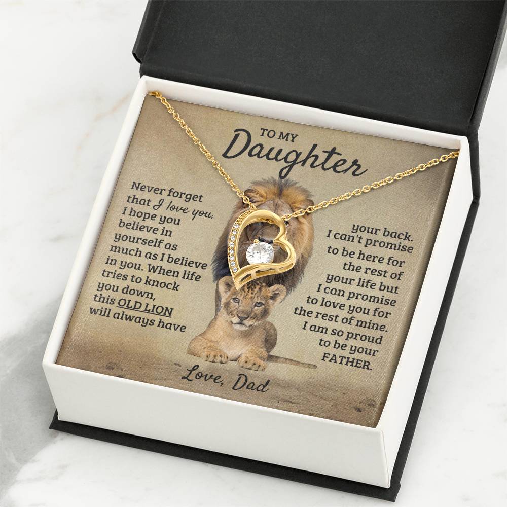 To My Daughter Necklace - I am so proud to be your father - Daughter Gift from Dad - Forever Love Necklace