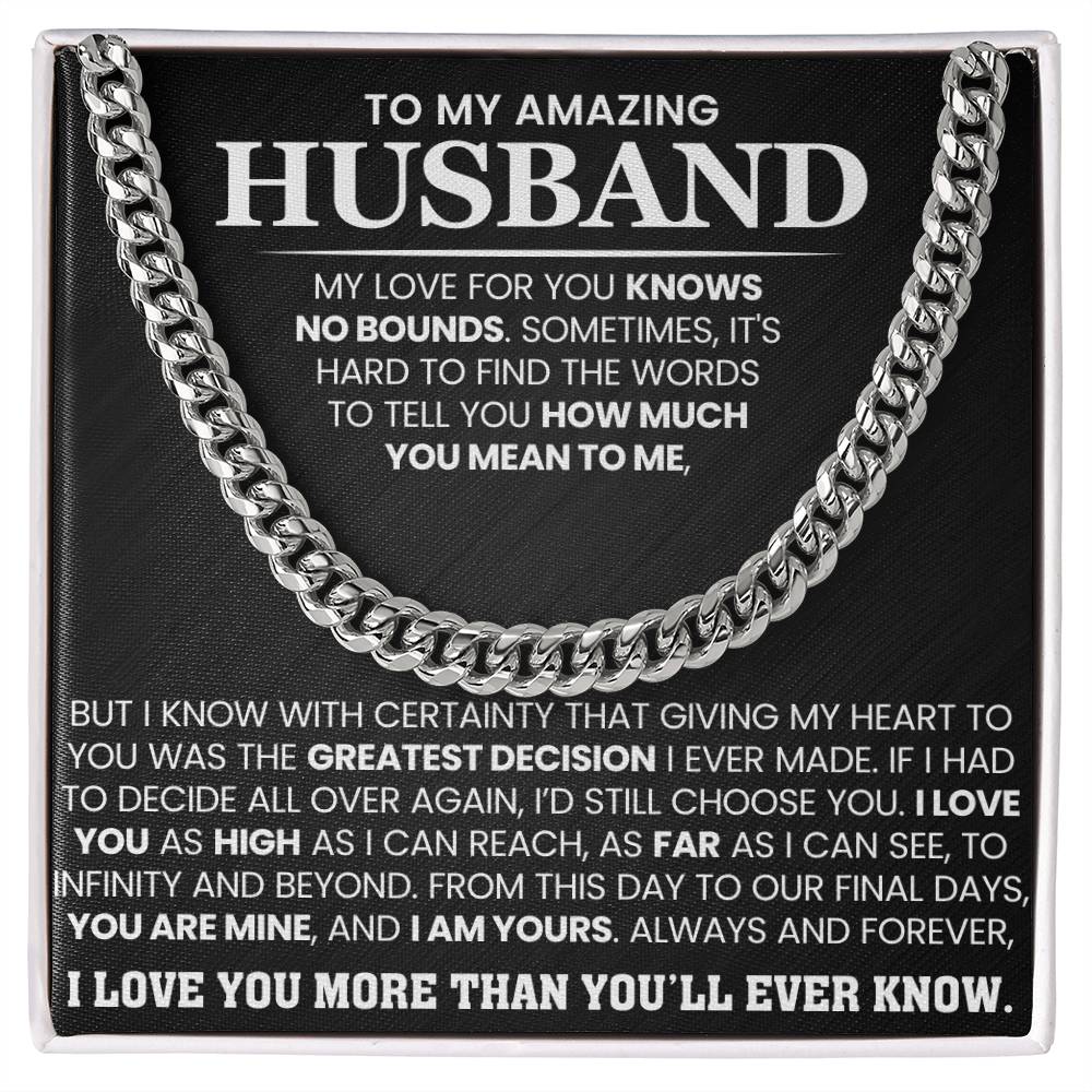 Romantic Husband Gift from Wife – Cuban Link Chain