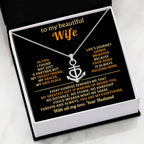Wife Birthday Gift from Husband - Romantic Jewelry for Valentine’s Day & Anniversaries - Anchor Pendant Necklace