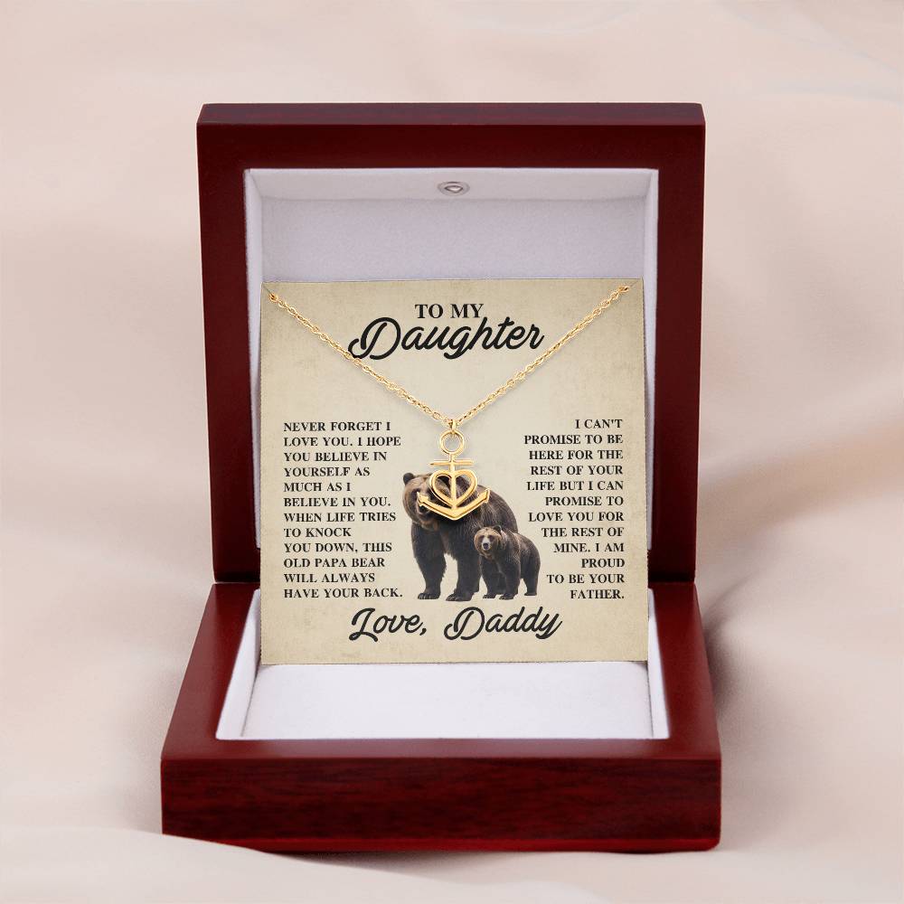 Birthday Gift for Daughter - Anchor Pendant Necklace from Daddy