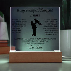 Engraved Acrylic Keepsake for Daughter, Personalized Gift, Lasting Memory, To My Beautiful Daughter