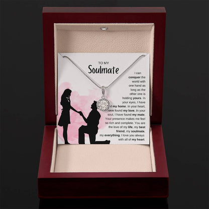 To My Soulmate Necklace - Romantic Soulmate Gift for Her for Christmas & Holiday Gifting - Eternal Hope Necklace