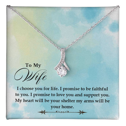 Special Gift for Wife - Romantic Jewelry from Husband for Valentine’s Day or Birthday - Alluring Beauty Necklace