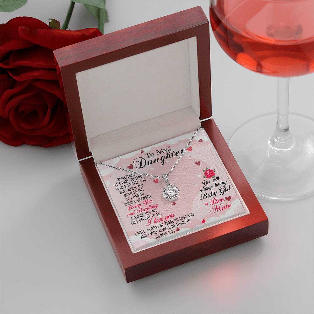 To My Daughter Necklace – Birthday Christmas Gift Necklace for Daughter from Mom – Eternal Hope Necklace