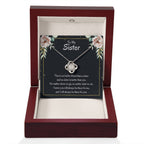 Present for Sister - There's no better friend than a sister - Love Knot Necklace