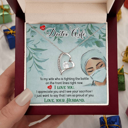 Romantic Surprise Gift for Doctor Wife - Jewelry from Husband for Valentine’s Day - Forever Love Necklace