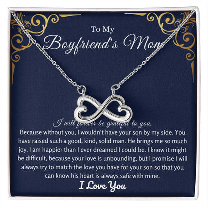 To My Boyfriend's Mom - I will forever be grateful to you - Endless Love Necklace - Unique Bf Mom Present