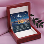 To My Wife Necklace - Romantic Keepsake Jewelry Gift from Husband for Special Days & Valentine’s Love - Endless Love Necklace