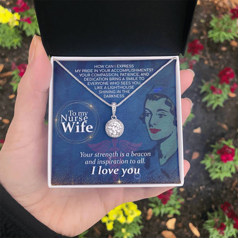 To My Nurse Wife Necklace - Eternal Hope Necklace - Gift for Wife from Husband
