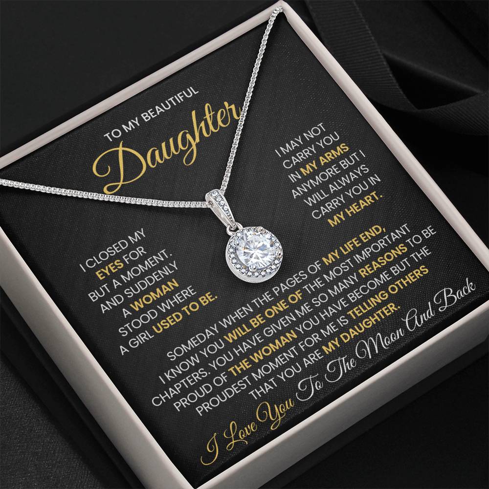 To My Daughter Necklace - Unique Daughter Gift for Christmas & Special Days - Eternal Hope Necklace