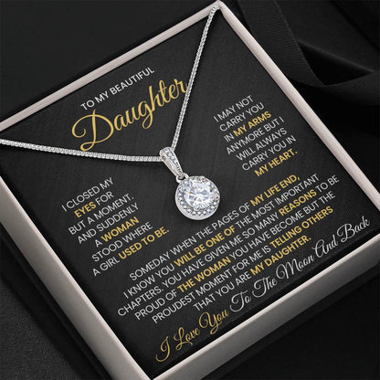 To My Daughter Necklace - Unique Daughter Gift for Christmas & Special Days - Eternal Hope Necklace
