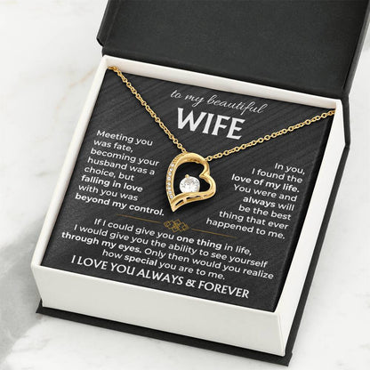 Valentine’s Day Gift for Wife - Emotional Jewelry from Husband for Anniversary Too - Forever Love Necklace