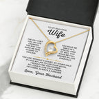 To My Beautiful Wife Necklace - Romantic Husband to Wife Jewelry for Birthday, Valentine’s Day & Special Celebrations - Forever Love Necklace