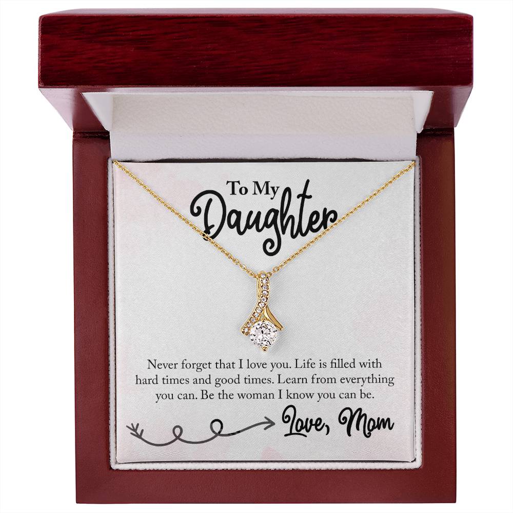 To My Daughter Necklace – Gift for Daughter from Mom – Alluring Beauty Necklace