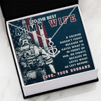 To My Army Wife Necklace Gift from Husband, Perfect for Birthday & Valentine’s Day Surprises - Anchor Pendant Necklace