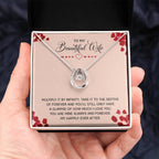 To My Wife Gift from Husband - Romantic Jewelry for Birthday & Anniversary Celebrations - Lucky In Love Necklace