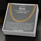 Cuban Link Chain Necklace, Gift for Son, Stylish Jewelry for Him, Birthday & Graduation Gift from Mom