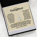To My Beautiful Daughter Necklace - I Believe In You - Present for Daughter from Dad - Anchor Pendant Necklace