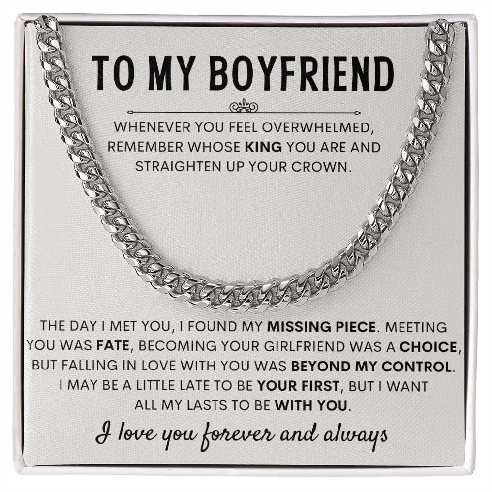 To My Boyfriend - Cuban Link Chain - Birthday & Anniversary Jewelry from Girlfriend