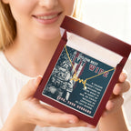 To The Best Army Wife Gift from Husband - Scripted Love Necklace