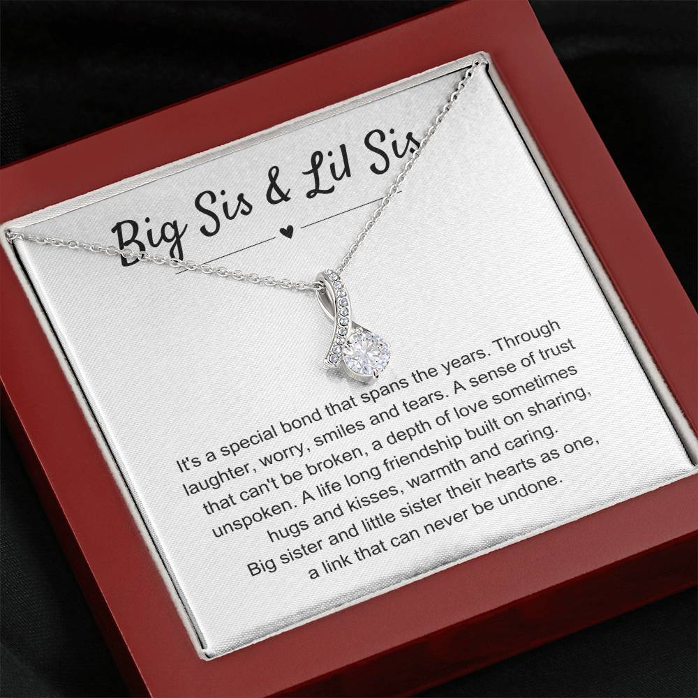 Big Sis & Lil Sis Gift - It's a special bond that spans the years - Gift for Sisters - Alluring Beauty Necklace