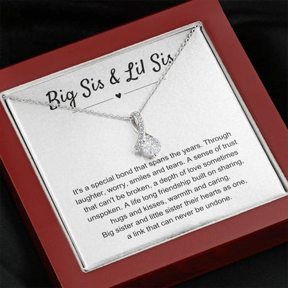 Big Sis & Lil Sis Gift - It's a special bond that spans the years - Gift for Sisters - Alluring Beauty Necklace