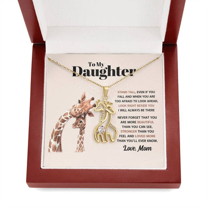 To My Daughter - Always Stand Tall - Giraffe Necklace Gift Set