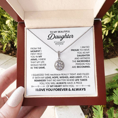 To My Daughter Necklace - Heartwarming Gift for Daughter’s Special Day - Eternal Hope Necklace