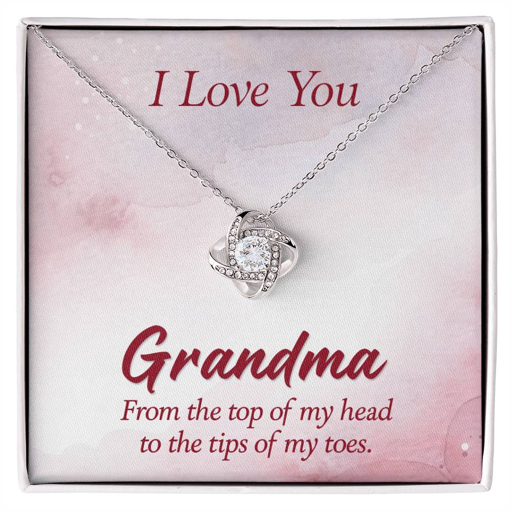 I Love You Grandma Gift from Grandkids - Love Knot Necklace