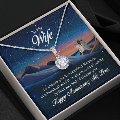 Special Anniversary Gift for Wife - Romantic Jewelry from Husband for Valentine’s Day or Birthday - Eternal Hope Necklace