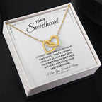 To My Sweetheart Necklace - Gift for Love on Valentine’s Day & Special Days - Interlocking Hearts Necklace
