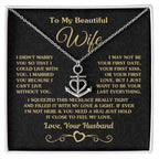 Best Gift for Wife from Husband - Emotional Love Jewelry for Birthday, Valentine’s Day, Anniversary & Christmas - Anchor Pendant Necklace