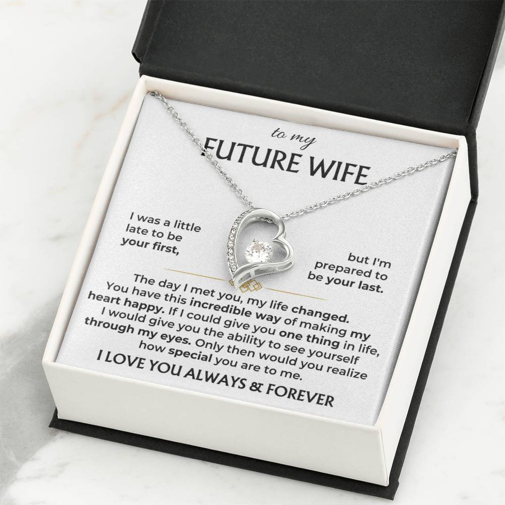 Future Wife Necklace - Romantic Jewelry Gift for Girlfriend for Valentine’s Day, Birthday & Proposal Celebrations - Forever Love Necklace
