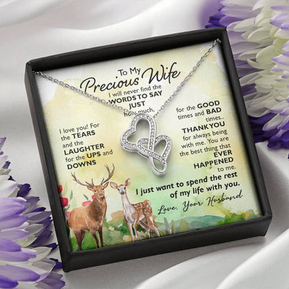 Wife Gift from Husband - Meaningful Jewelry for Valentine’s Day & Special Occasions - Heart-to-heart Pendant Necklace