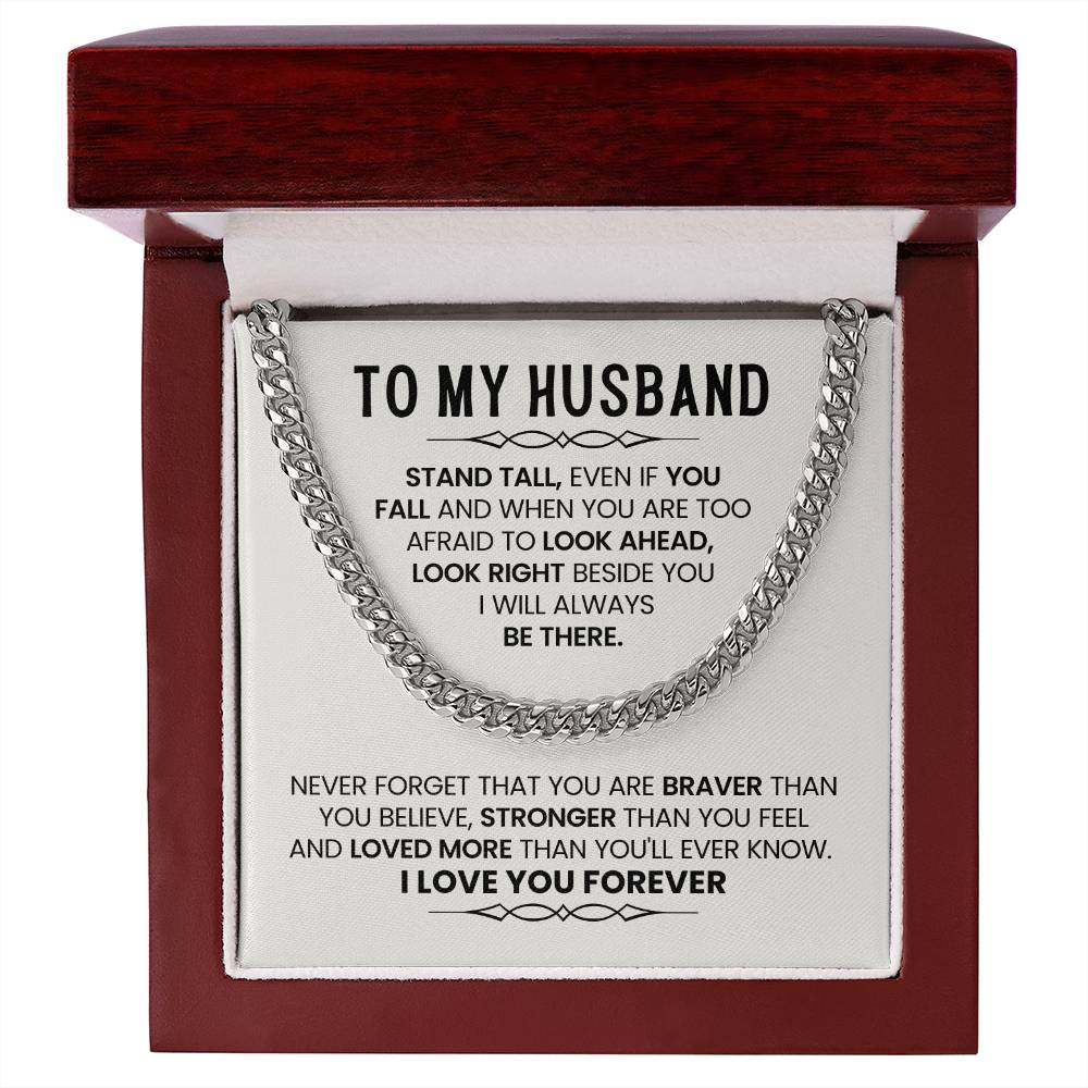 Cuban Link Chain for Husband from Wife – Anniversary, Birthday & Valentine’s Day Gift