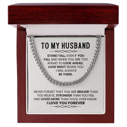 Cuban Link Chain for Husband from Wife – Anniversary, Birthday & Valentine’s Day Gift
