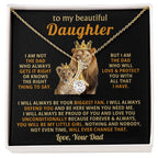 To My Beautiful Daughter Necklace - I will always be your biggest fan - Gift for Daughter from Dad - Alluring Beauty Necklace
